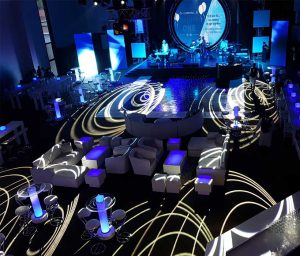 CRYSTAL HIGH TABLES | LED Decor - Engineered Ambiance